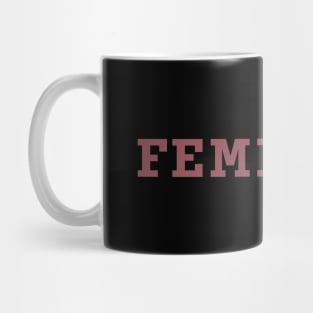 FEMINIST statement text design tshirt stickers Mug